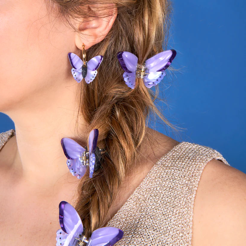 Mini pince à cheveux Papillon Mauve I Coucou Suzette ®