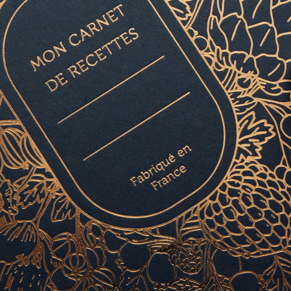 Carnet de Recettes Abondance - Bleu Marine I Les Éditions du Paon