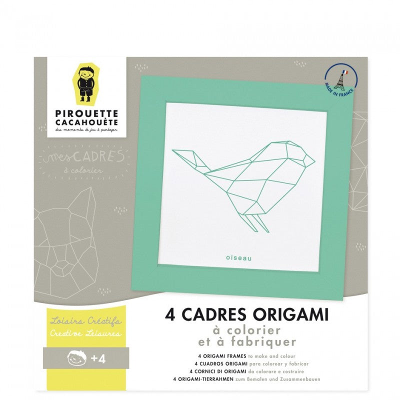 Kit Créatif Cadres Animaux Origami à Colorier I Pirouette Cacahouète