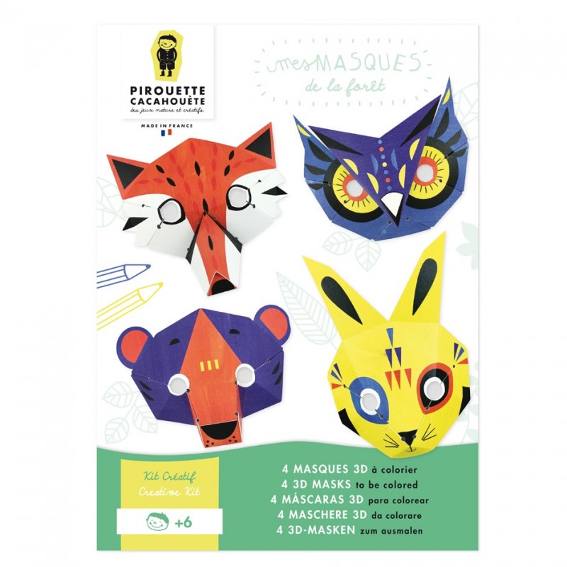 Kit Créatif Masques de la Forêt I Pirouette Cacahouète