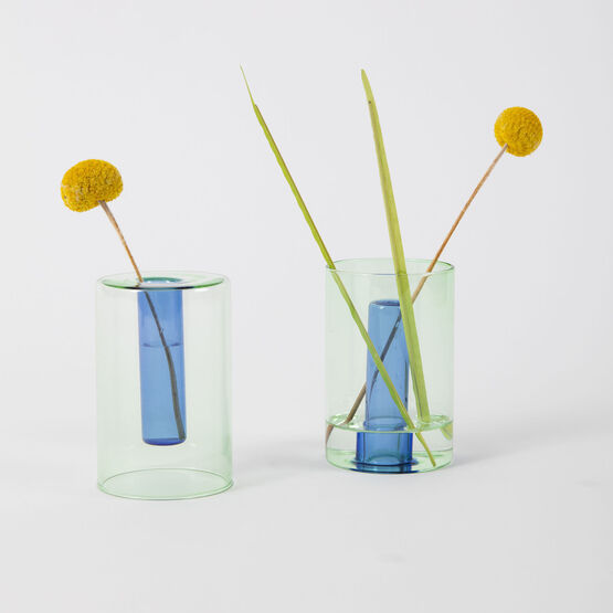 Petit Vase Réversible Vert I Block Design